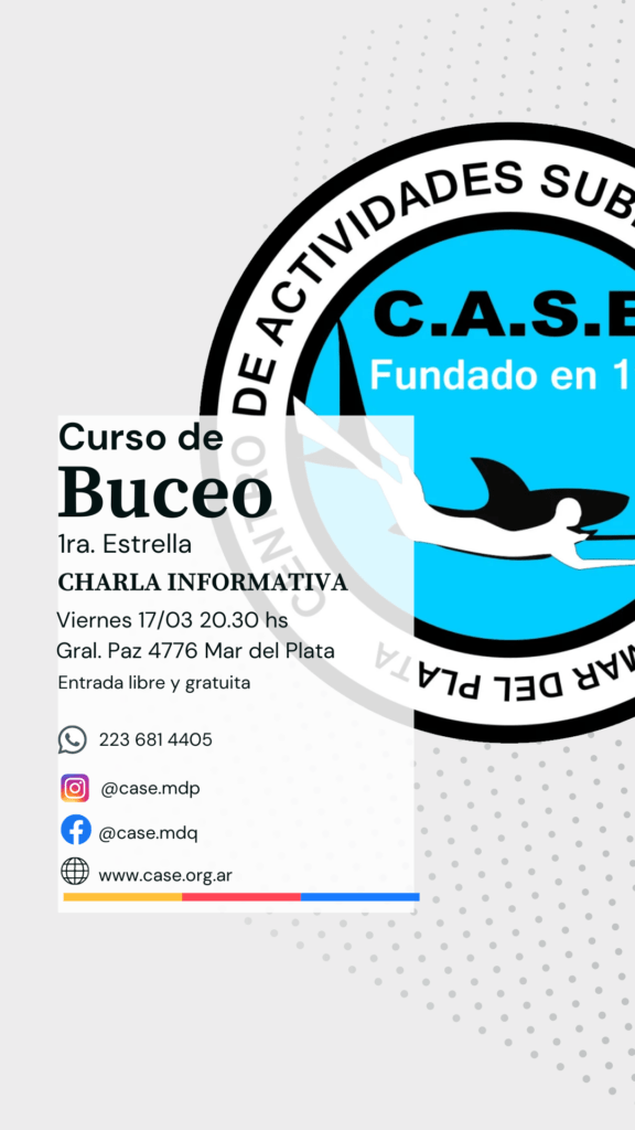 Curso de Buceo Deportivo 1 Estrella 17/03/2023